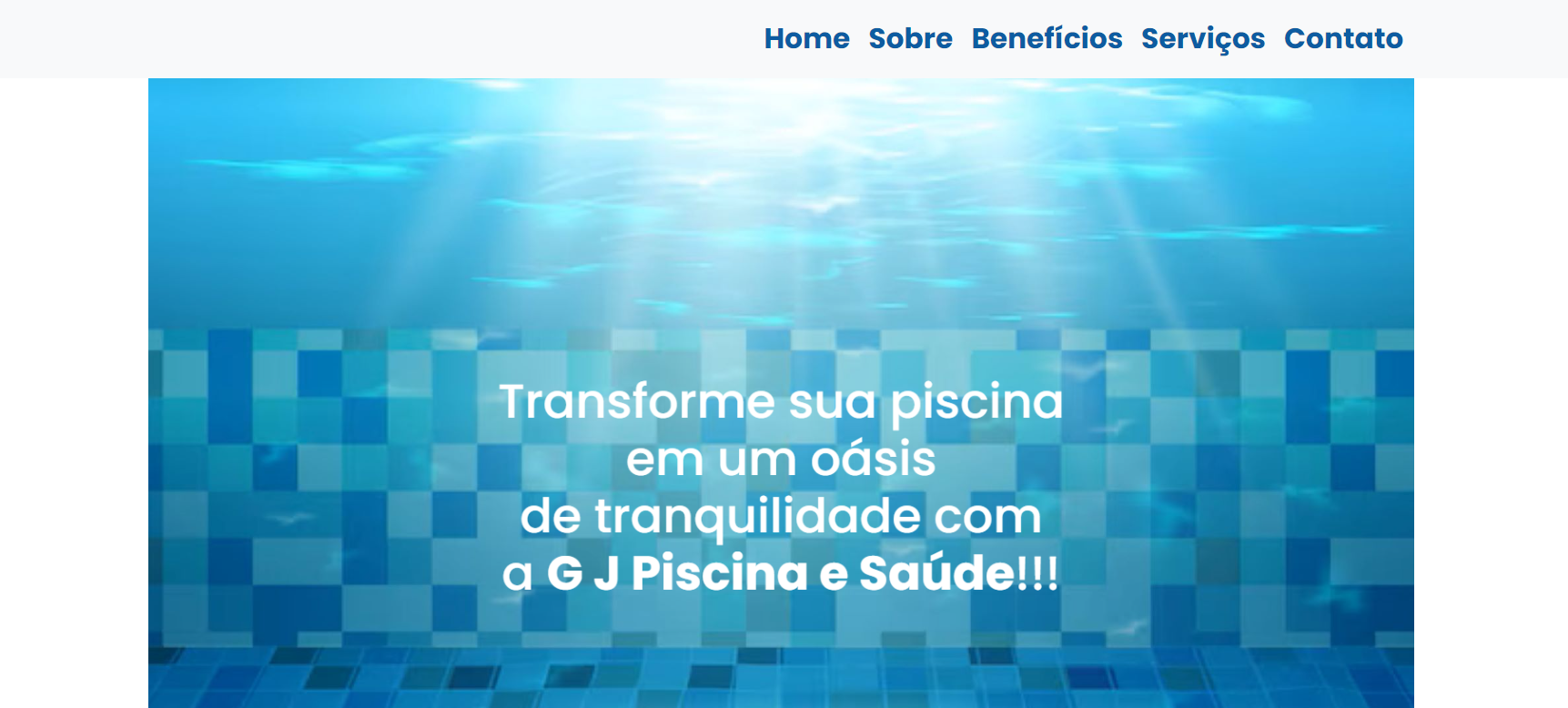 Site GJ Piscina e Saúde